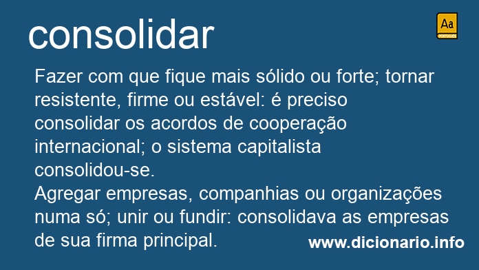 Significado de consolidai