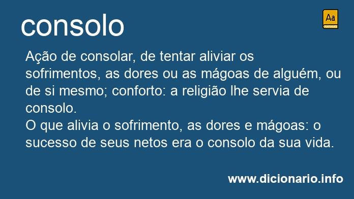 Significado de consolo