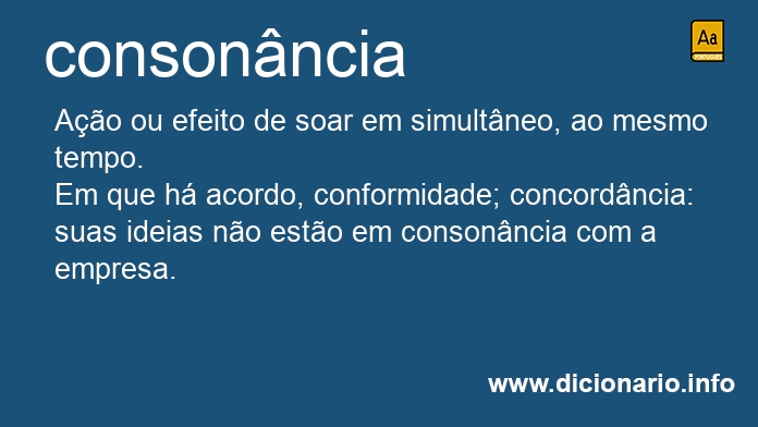 Significado de consonncias