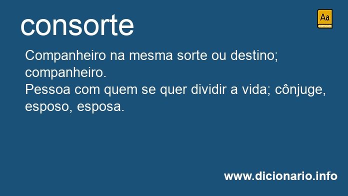 Significado de consorte