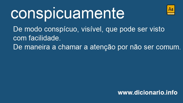 Significado de conspicuamente