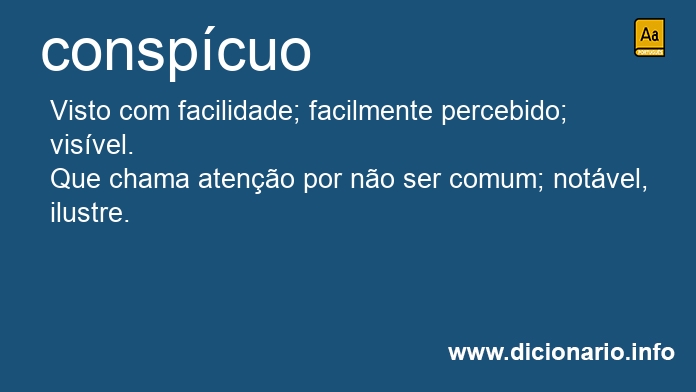 Significado de conspcuos