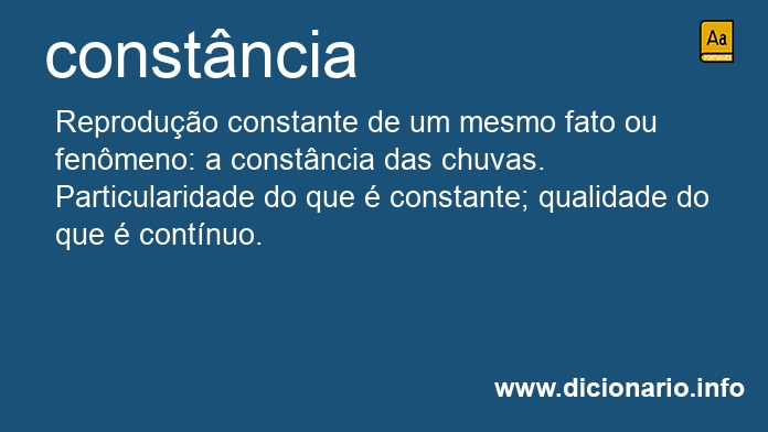 Significado de constncia