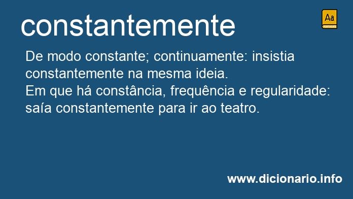 Significado de constantemente