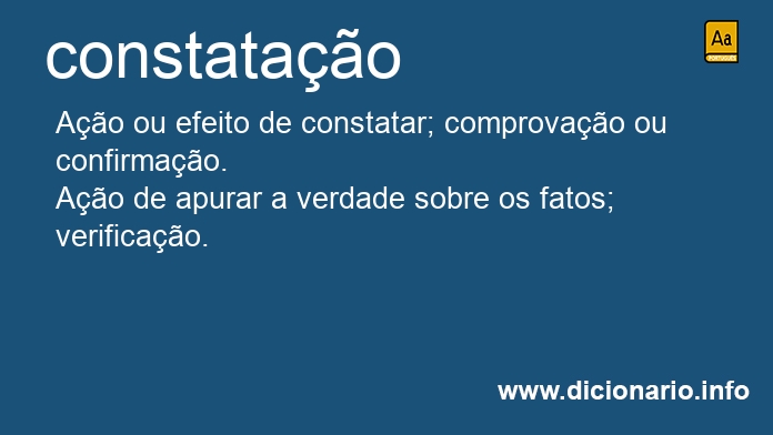 Significado de constatao