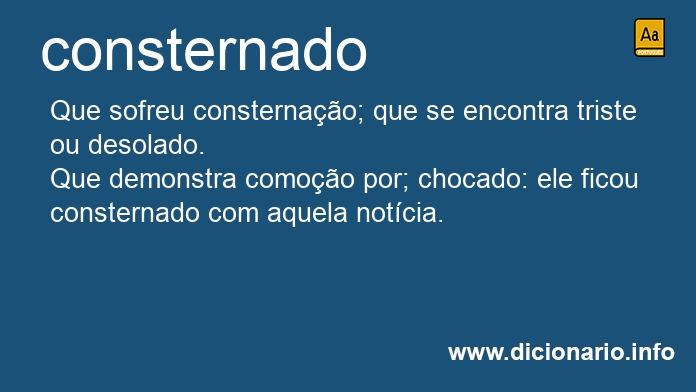 Significado de consternada