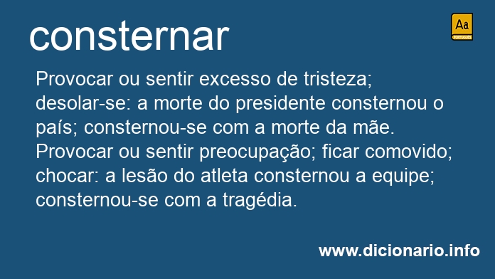 Significado de consternais