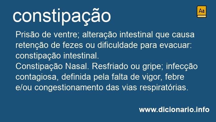 Significado de constipao