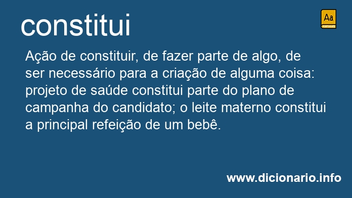 Significado de constitui