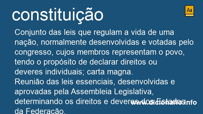 Significado de constituio