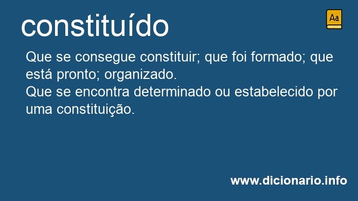 Significado de constitudo