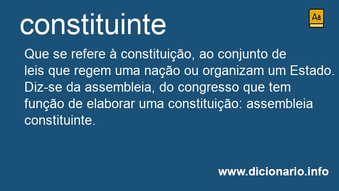 Significado de constituinte