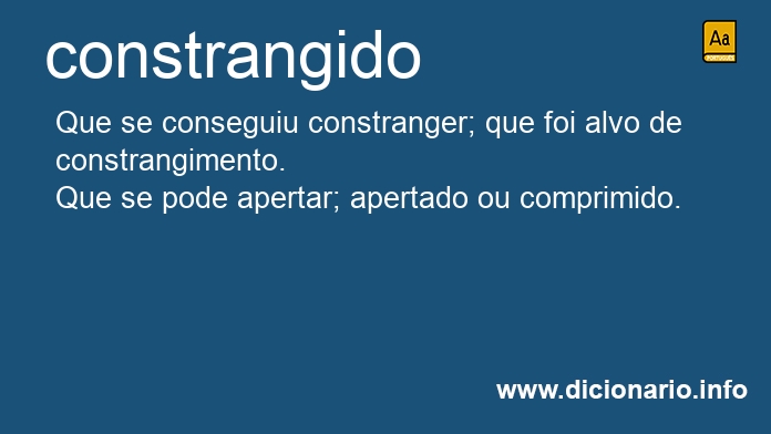 Significado de constrangido