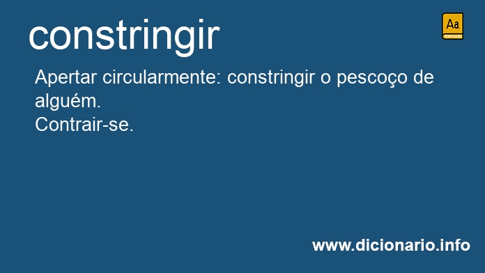Significado de constringiu