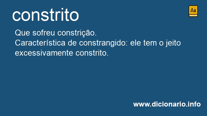 Significado de constrita