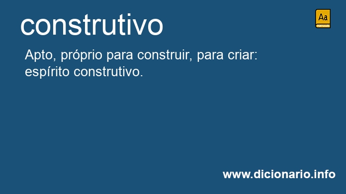 Significado de construtivo