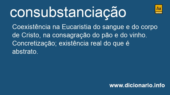 Significado de consubstanciao