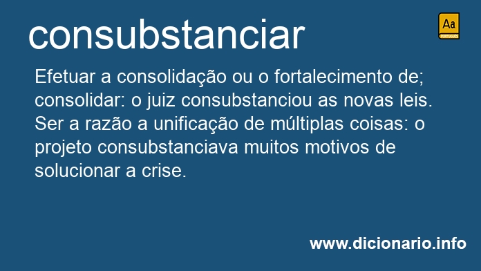 Significado de consubstanciar