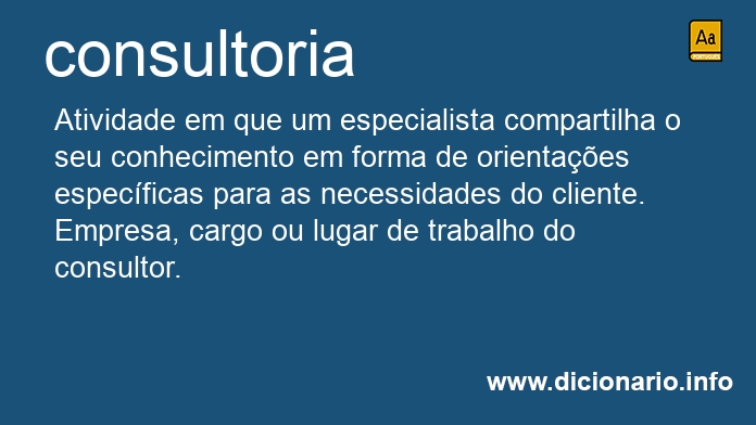 Significado de consultorias