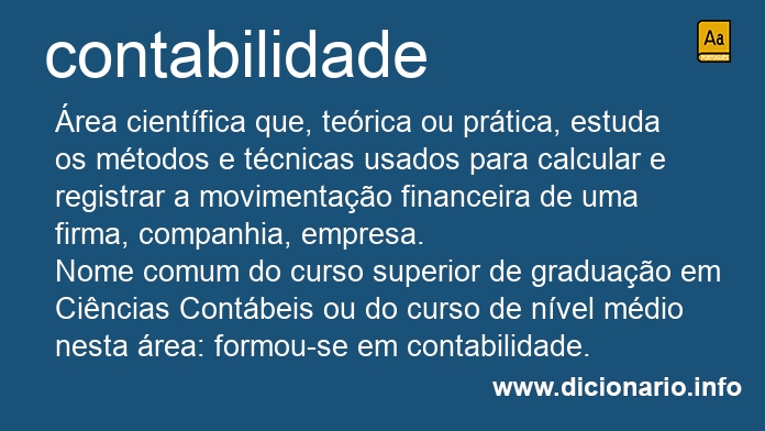 Significado de contabilidade