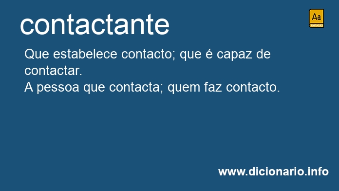 Significado de contactante