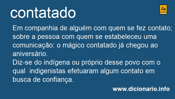 Significado de contatados
