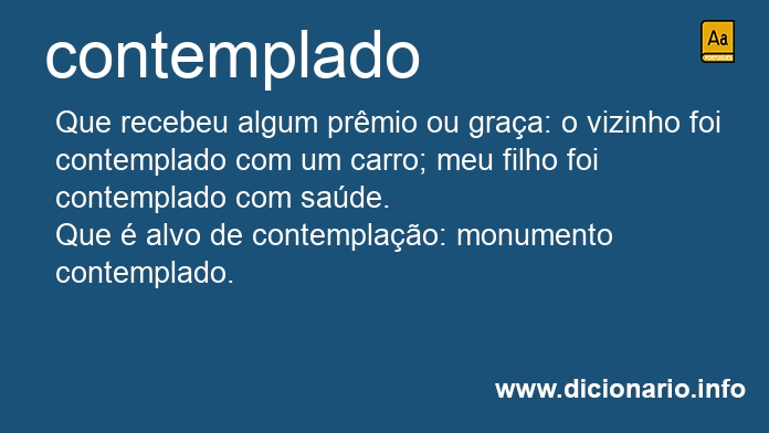 Significado de contemplada