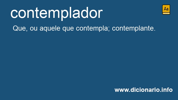 Significado de contempladora
