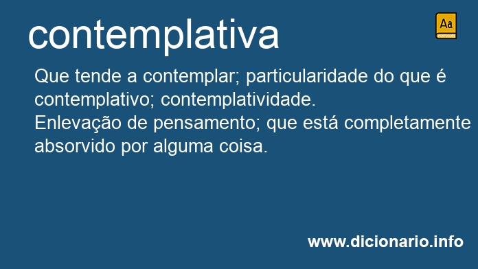 Significado de contemplativa