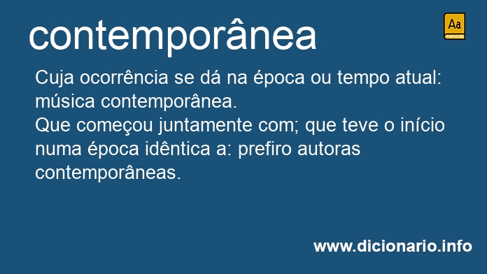 Significado de contempornea