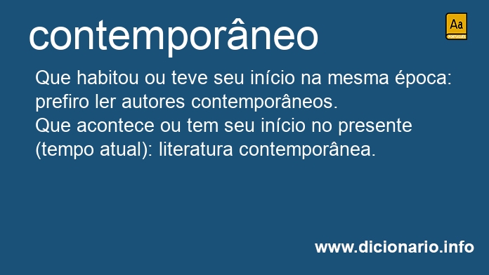 Significado de contemporneos