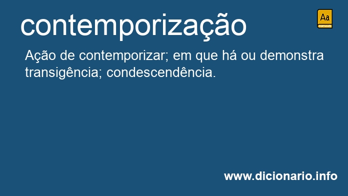 Significado de contemporizao