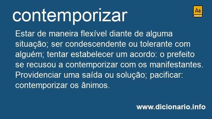 Significado de contemporizara