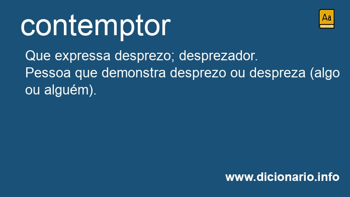 Significado de contemptor