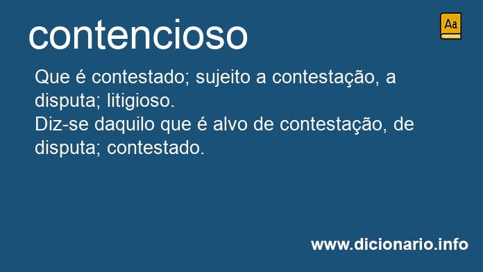 Significado de contencioso