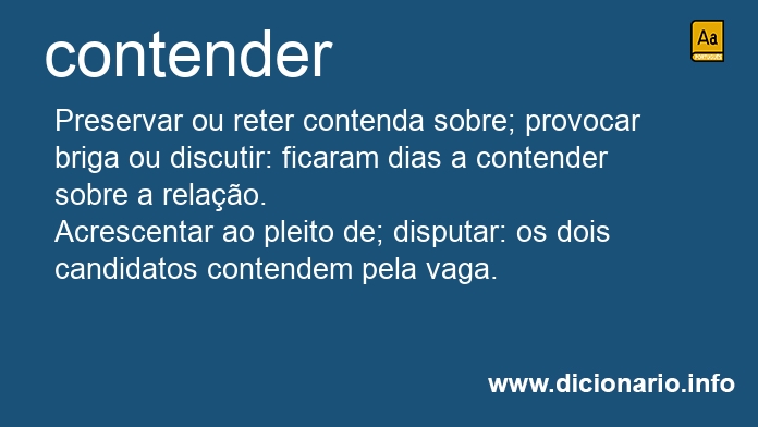 Significado de contender