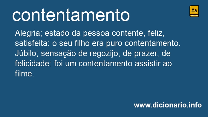 Significado de contentamento