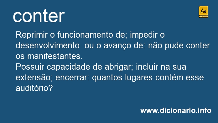 Significado de conter