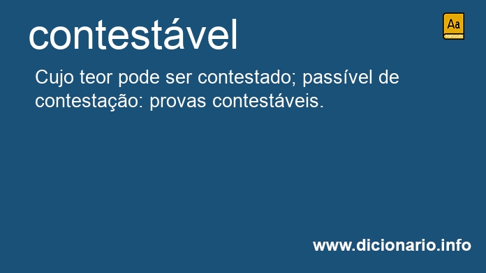 Significado de contestvel