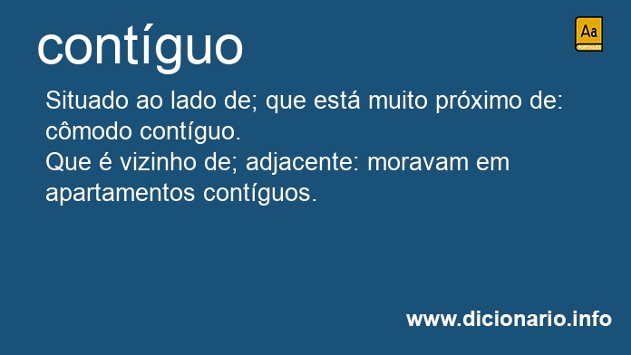 Significado de contgua