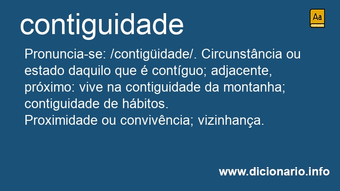 Significado de contiguidades