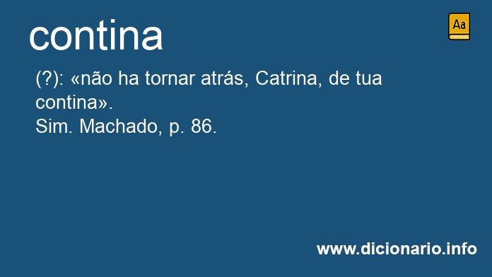 Significado de contina