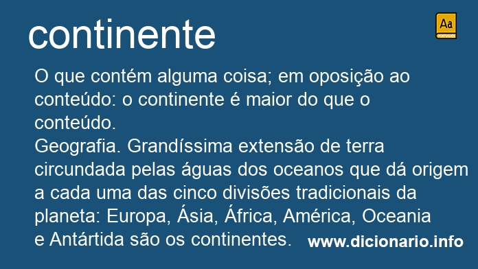 Significado de continente