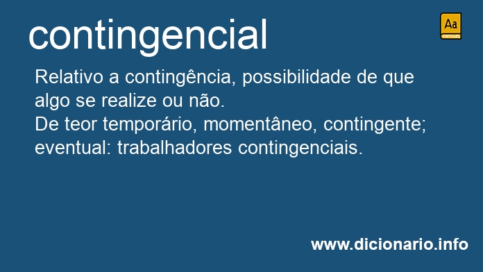 Significado de contingencial