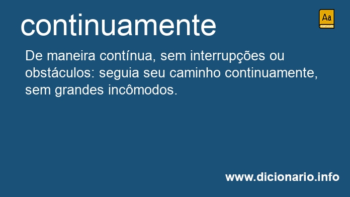 Significado de continuamente