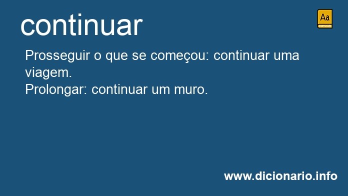 Significado de continuaro