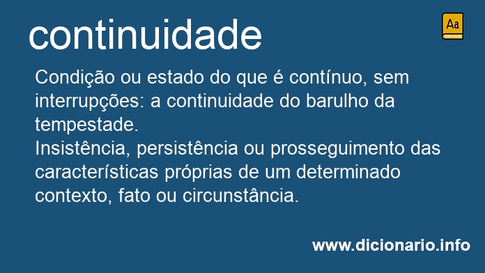 Significado de continuidades