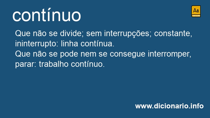 Significado de contnuo