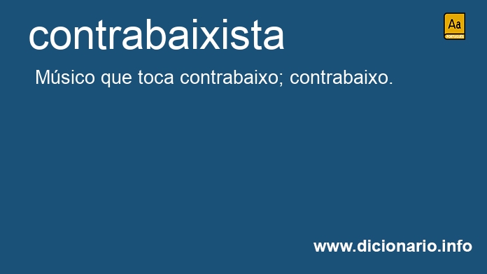 Significado de contrabaixista