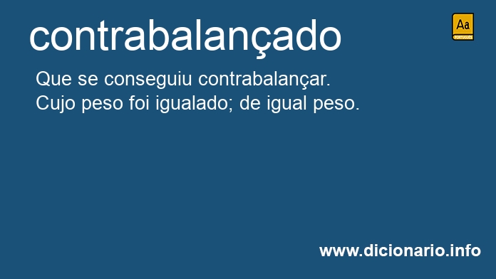 Significado de contrabalanado